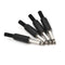 4Pcs 6.35mm 1/4" Male Jack Plug Cable Connector Black Plastic Solder Adapter  Z