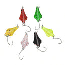 2.8cm3g metal fishinglure fishing lure spoon bait sequin paillette single hook3C