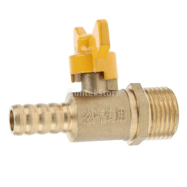 1/2" Male Hose Barb Brass Ball Valve Shut Off for Gas Water, Anti-rust,  Easy to