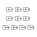 10 Pcs Leather Belt Buckle Metal Center Bar Buckles Purse Making Accessories