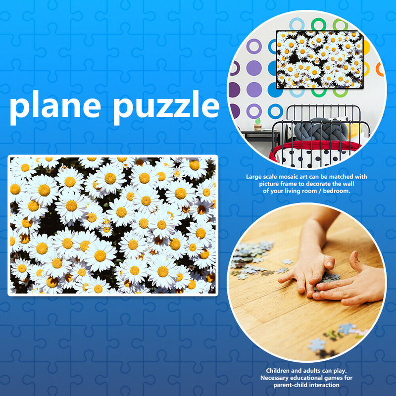 1000 Pieces Adults Kids Paper Jigsaw Puzzles Daisy Assembling Picture Kit