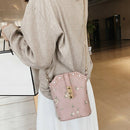 Fashion Handbags New Bucket Bag Solid Color Embroidery Chain Wild Bag Shoul