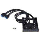3.5 Aluminum USB3.0 20 PIN to 4-Port 3.5 Floppy Internal Front Panel