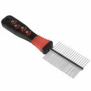 Dog Cat Pet Metal Handle Double Side Teeth Brush Grooming Comb Rake Tool Re A7A1
