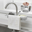 Adjustable Faucet Drainage Shelf Kitchen Sink Hanging Storage Rack Soap Rag- OZ
