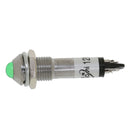 10pcs 8mm 12V Green LED Metal Indicator Pilot Light XD8-2
