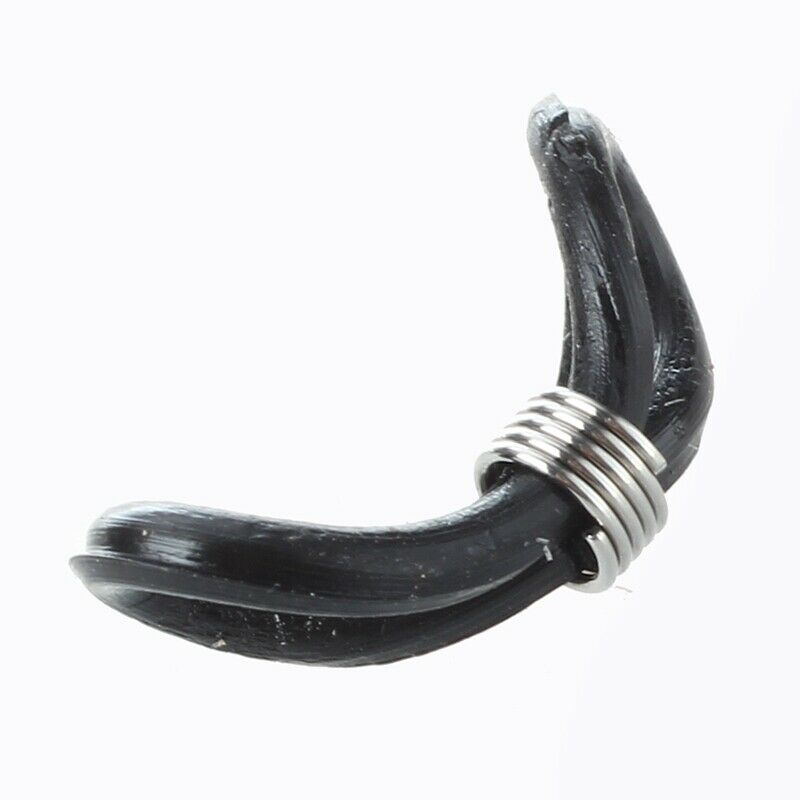 5X( 50 X Black Cord Ends for Eyeglasses Chain Holder 25x4mm HOT M3I5)