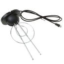 Universal Indoor Rabbit Ear TV Antenna for HDTV Ready VHF UHF Dual Loop Coaxial