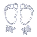 1 Set Metal Feet Circle Letters Embossing Cutting Dies Stencil