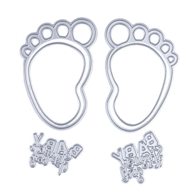 1 Set Metal Feet Circle Letters Embossing Cutting Dies Stencil