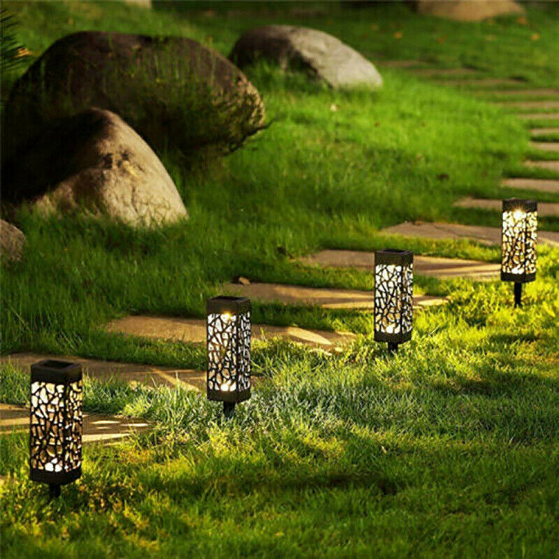 4X Solar Garden Torch Lights Dance Flames LED Waterproof Landscape Lawn L PED