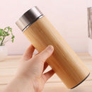 Creative Bamboo Cup Stainless Steel Insulated Water Bottle Coffee Insulatio