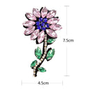 Pink Rhinestone Flower Beaded Patch for Clothing Sewing on Beading Applique JR