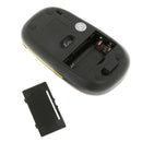 U-Shaped Wireless USB Mouse 2.4G Optical 10M Working Distance For Laptop Red