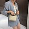Women Straw Shoulder Bag PU Splicing Female Casual Messenger Pouch (Khaki)