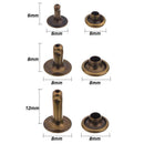 180 Set 3 Sizes Leather Rivets Single Cap Rivet Tubular Metal Studs With 3
