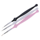 3Pcs/Set Nail Liner Brush Crystal UV Gel Nail Art Tools Drawing Painting Pen Hot