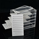 Clear Acrylic False Eyelash Organizer Case, 5 Layers (1 Box) Durable Eyelash