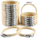 20 Pieces 3 Inch Bamboo Embroidery Hoops Round Wooden Circle Cross Stitch H