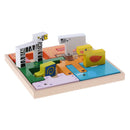 Wooden Jigsaw Puzzle Board Wild Safari Animals Wooden Block Kids Educational