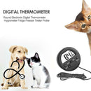 Round Electronic Digital Thermometer Hygrometer Fridge Freezer Tester Probe