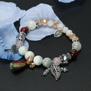 Bohemia Retro Romantic Charms Bracelet Lady Crystal Feather Chic Jewelry
