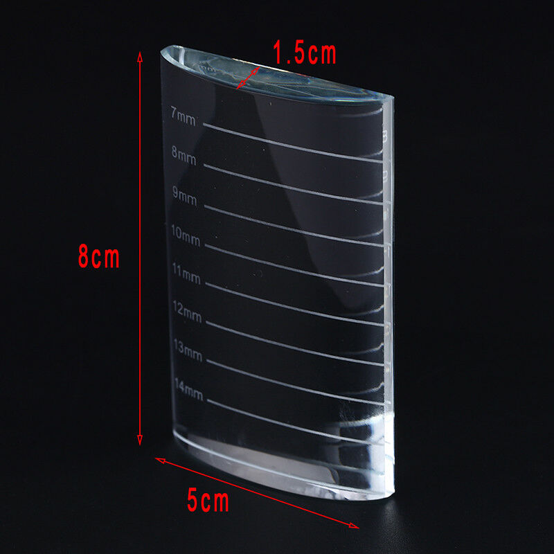 1pc U Type Crystal Curved Tile Eyelash Extension Stand Glass Glue Pallet B Kw