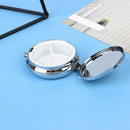 Portable Folding Pill Box Metal Pill Cutter Medicine Storage Container Random