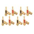 8pcs/Set 4mm Banana Plug Speaker Wire Self-Lock HiFi Terminal Connectors