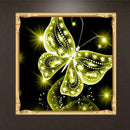 Butterfly Painting 5D Diamond Mosaic Embroidery DIY Cross Stitch Kit(Yellow