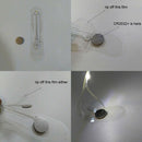 Mini Portable Led Book Light, Battery Buttom Bookmark Led Reading Light, Ul