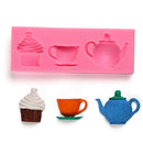 Silicone Teapot Cup Cupcake Paste Cake Fondant Mould Baking Soap Mold DIY Tool Z