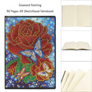 DIY Flower Special Shaped Diamond Painting 50 Pages A5 Notebook Sketchbook