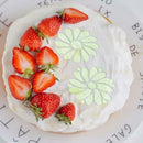 Plastic Flower Print Coffee Cake Stencils Mould Fondant Template Spray Mold