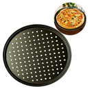 1X(2Pcs Baking Utensil 12-Inch User-Friendly Pizza Baking Pan Non-Stick Coo