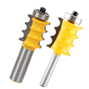 2 Pieces 3/16" Triple Bead Trim Molding Router Bit - 1/2Inch ,1/4-Inch Shank