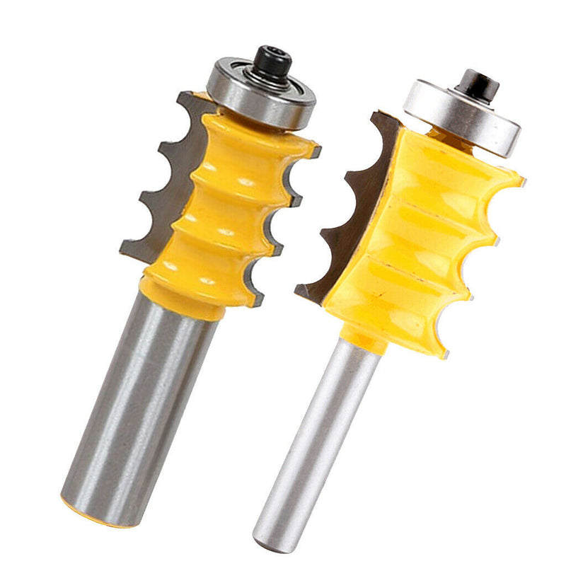 2 Pieces 3/16" Triple Bead Trim Molding Router Bit - 1/2Inch ,1/4-Inch Shank