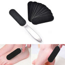 1pc stainless steel double side pedicure foot file +10pcs dry sanding paper  ME