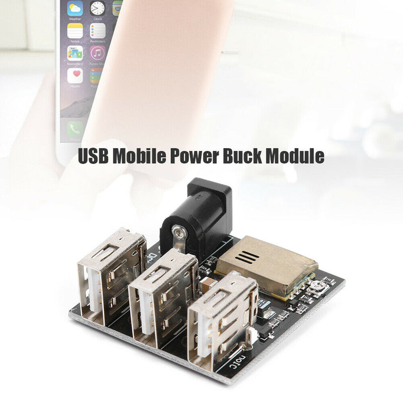 DC-DC 9V/12V to 5V 8A Step Down Power Bank Board 3 USB Charging Module Borad