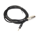 3-Pin XLR Female to 3.5mm 1/8" TRS Mono Jack Male Microphone Cable Plug 10ft