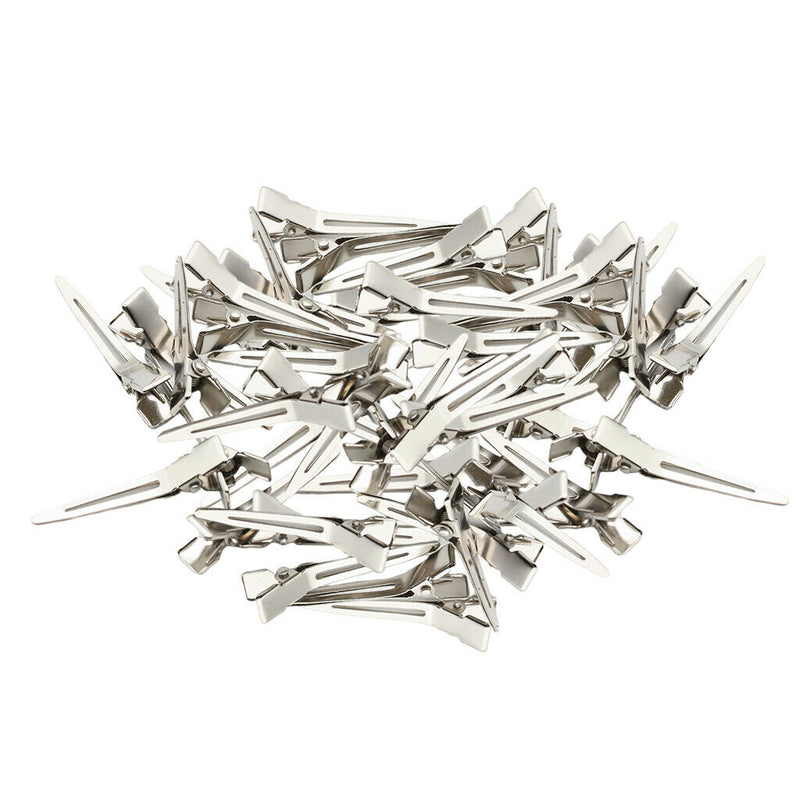 200x Iron Bows Alligator Curl Clips Blank Hair Pins Clamps DIY Projects