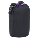 Neoprene Camera Lens Pouch Drawstring Waterproof Shockproof Soft Bag (L)