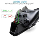 Controller Charger for Xbox OneX Dual Gamepad Charging Station Dock with 2