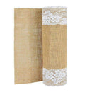 Table Runner Jute Canvas Lace Table Decoration Mat 30 x 275cm J2Y2