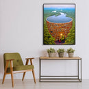 Painting By Numbers Kit DIY Nature Bookshelf Canvas Oil Art Picture Craft