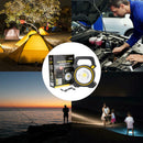 Compact Solar COB LED Work Spot Light USB Rechargeable Portable Lamp Hiking