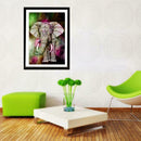 Elephant Painting Embroidery DIY 5D Diamond Craft Cross Stitch Kit Art