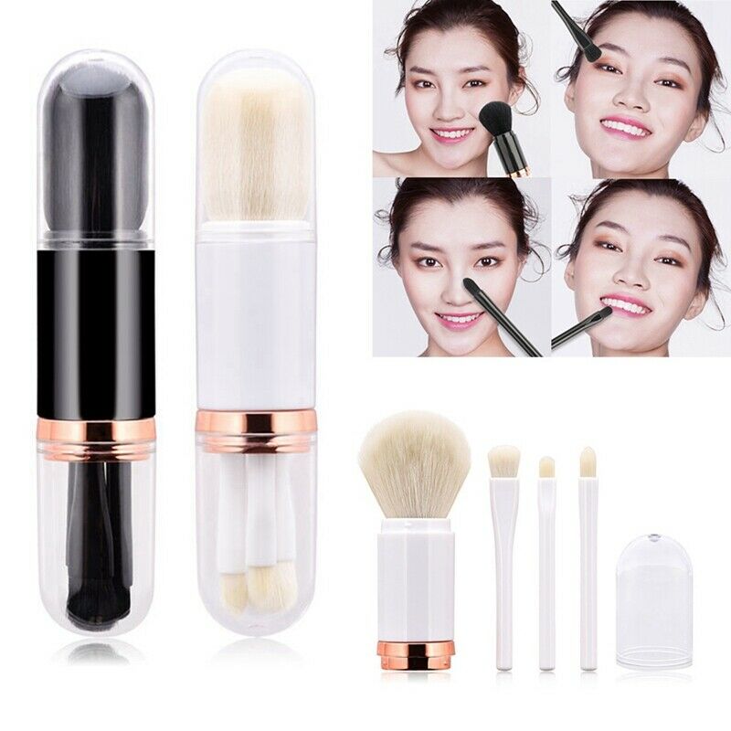 4 In 1 Multifunction Makeup Brush Cosmetic Telescopic Double Head Makeup To B5F7