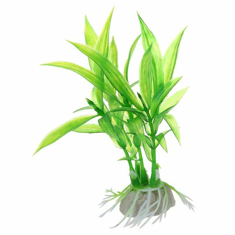 5X(Fish Tank Aquarium Ornament Plants, Pack of 5pcs Green N9D4)
