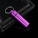 5PC Keychain Medicine Drug Holder Waterproof Case Bottle Aluminum Pill Container